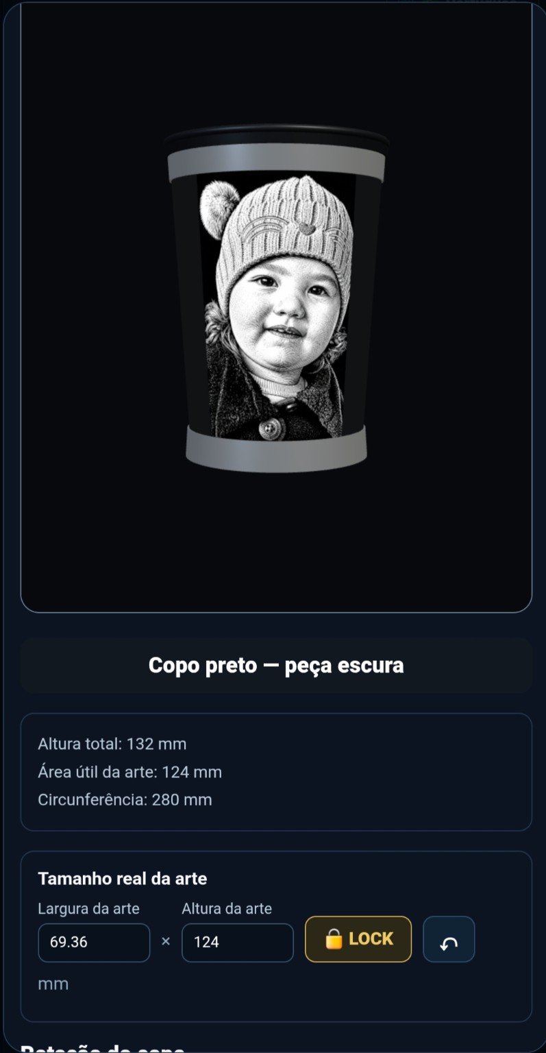 Copo personalizado real